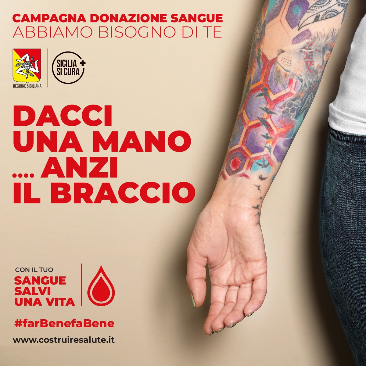 braccio tatuato